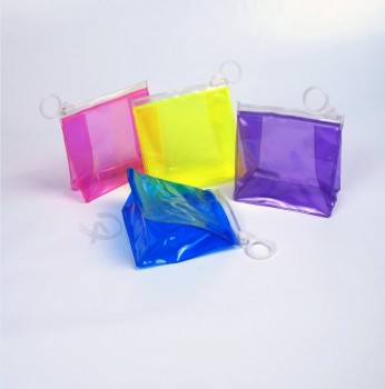 批发定制高品质糖果色透明PVC小袋