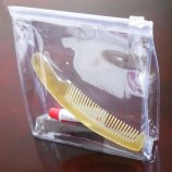 批发定制高品质耐用透明PVC化妆包拉链