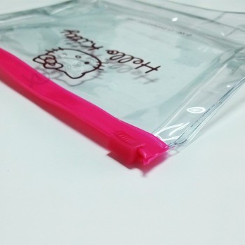 оптовый индивидуальная высокого качества печать ясно ПВХ мешок с Hello Kitty шаблоном