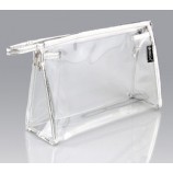 도매 맞춤 고품질의 뜨거운 판매 맑은 Pvc matreial 바느질 화장품 가방 화장품