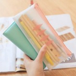 批发定制高品质印刷PVC拉链锁笔袋