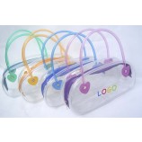 Bolsa de cremallera de alta calidad personalizada Cloruro de polivinilo alta calidad OEM oem con mango