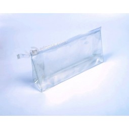 Wholesale Customized high quality OEM Recyclable Clear PVC Cosmetic Zipper Bag
