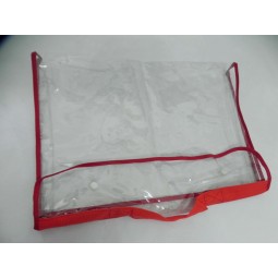 Wholesale Customized high quality OEM Durable Large Transparent PVC Handle Bag for Packing Garment & Quilt Packaging
