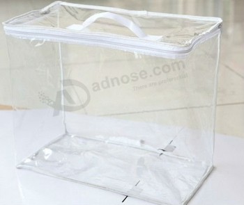 Wholesale Customized high quality Large Clear PVC Garment Packaging Bag with Handle