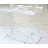 Caja clara grande impermeable de alta calidad al por mayor del Cloruro de polivinilo de la impresión para la ropa y el edredón de empaquetado