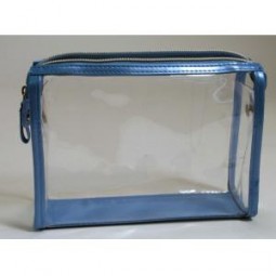 Wholesale Customized high quality Top Zipper Clear PVC Cosmetic Bag