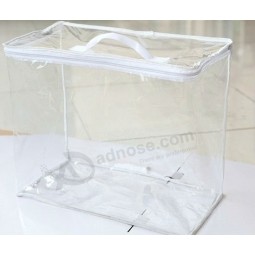 의류 의류 포장 봉투를 포장하는 도매 주문을 받아서 만들어진 고품질 Pvc 지퍼 부대