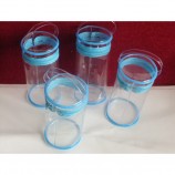 批发定制高品质生态-友好的透明PVC cyliner拉链礼品包装袋