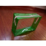 Venta al por mayor personalizada de alta calidad cremallera superior claro Cloruro de polivinilo stand up pouch