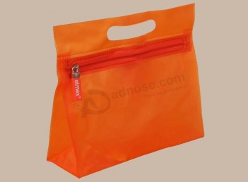 Groothandel aangepaste hoge kwaliteit oem rode kleur Pvc rits make-up tas