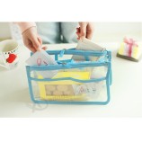 En gros personnalisé de haute qualité usine prix bas transparent sac de maquillage en Pvc avec des poches