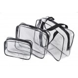 Bolsos cosméticos de encargo de la cremallera del Cloruro de polivinilo de la venta caliente modificada para requisitos particulares de alta calidad al por mayor de la venta calien