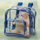 Großhandelsgewohnheit der Qualitätsart und weise nette transparente PVC-Rucksacktasche