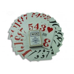 Cartes de poker en gros de papier de code barres pour le casino