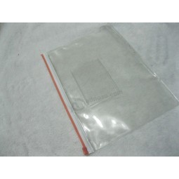 Customized high quality OEM Cheap Price Clear PVC Ziplock Bag with Pocket