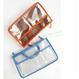 Maßgeschneiderte hochwertige reise waschbeutel PVC wasserdichte transparente kosmetiktasche waschen toilettenartikel badetasche