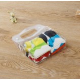 Kundengebundene Qualität transparente PVC-Sockenunterwäsche knöpft Kosmetikhandtaschen