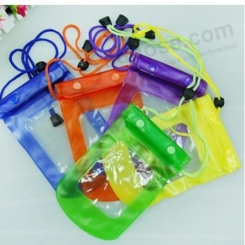 Customized high quality Mobile Phone PVC Waterproof Bag Lanyard Phone Waterproof PVC Package