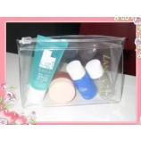 Customized high quality Small Transparent Zipper Skin Care Products Storage PVC Bag