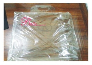 Cremallera de alta calidad personalizada bolsa de Cloruro de polivinilo de almacenamiento sellado transparente