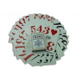 Cartes de poker en gros de papier de code barres pour le casino