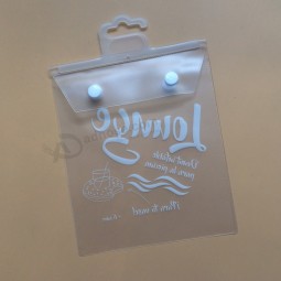 En gros personnalisé haut-Fin de protection de l'environnement et des sacs d'emballage durables transparent sac à crochet givré