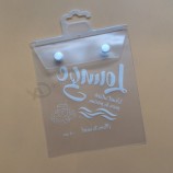 Wholesale customized high-end Environmental Protection and Durable Packaging Bags Transparent Frosted Hook Bag