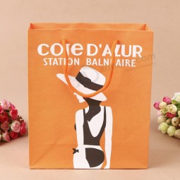Custom Design bedruckte faltbare Papier Geschenktüte mit Henkel