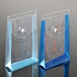 도매 높은 맞춤-엔드 블루 스티치 투명 버클 지퍼 Pvc 가방