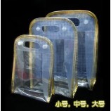 Wholesale customized high-end Waterproof Transparent Toy Storage Bag Washing Bag PVC Button Bag