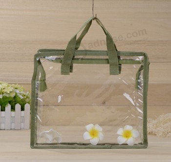 Wholesale customized high-end Transparent PVC Senw Portable Zipper Bag
