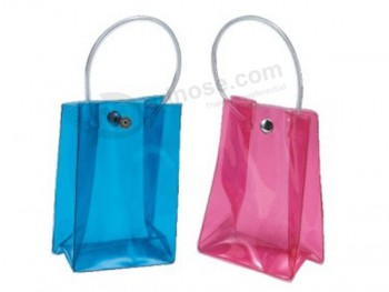 Wholesale customized high-end Color Transparent Waterproof PVC Button Bag
