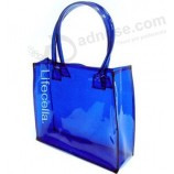Wholesale customized high-end Blue Practical Transparent Handbags