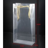 En gros personnalisé haut-Extrémité rectangulaire mat sac de Pvc transparent