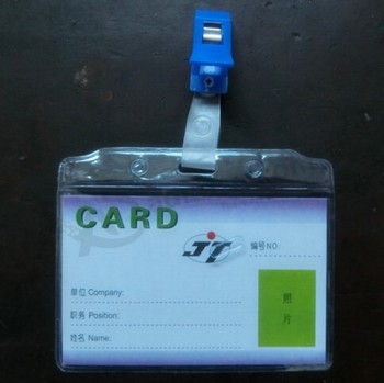 Wholesale customized high-end PVC Soft Film Transparent Work Permit Student Card Bag