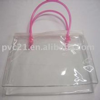 卸売カスタマイズ高-エンド透明防水ヒットカラーPvcバッグハンドバッグ