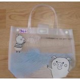 도매 높은 맞춤-최종 젖빛 투명 Pvc 핸드백을 사용자 정의 할 수 있습니다