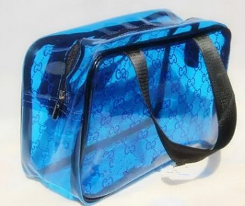 卸売カスタマイズ高-エンドカラーPvc防水化粧品バッグストレージハンドバッグ