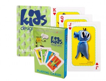 Barato jogo de cartas de baralho de cartas de papel personalizado para crianças