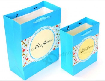 Graceful Multi Color Flower Printing Paper Bags with high quality
