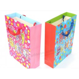 OEM Accepted Happy Birthday Design Paper Gift Bag with high quality