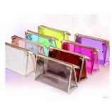 Wholesale customized high-end Transparent Waterproof PVC Skin Care Zipper Bags Pencil Case