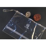 Wholesale customized high-end PVC Transparent Plastic Zipper Bag Office Paper Bag Flat Pocket