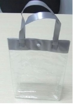 卸売カスタマイズ高-エンド透明な防水Pvcボタンバッグハンドバッグ