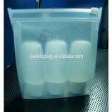 Wholesale customized high-end Blue Small Frosted PVC Skin Care Bag