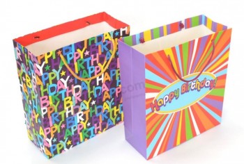 Bolsa de papel personalizada de regalo de cumpleaños feliz