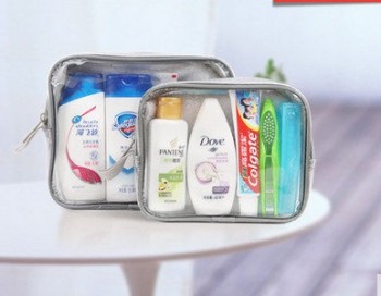 Wholesale Customized high-end Transparent Waterproof and Durable PVC Shampoo Bag