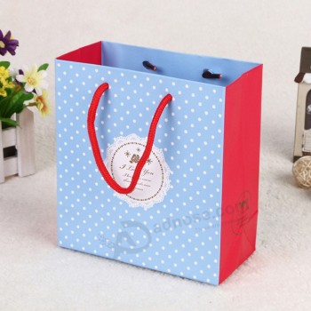 Custom Design Printed Foldable Paper Gift Bag with Handle