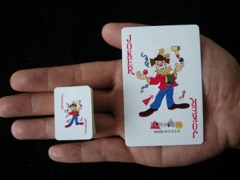 Mini cartões de jogo de papel/Atacado mini poker jogando cartas para crianças